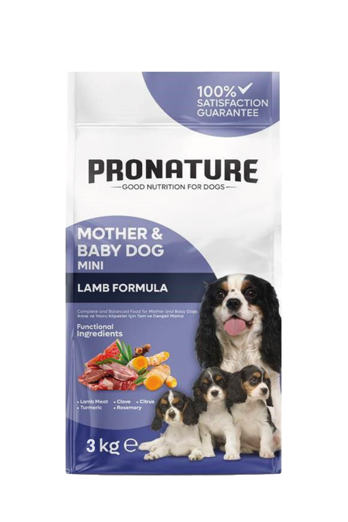 Pronature Mother & Baby Kuru Köpek Maması (Mini) Kuzu Etli 3KG
